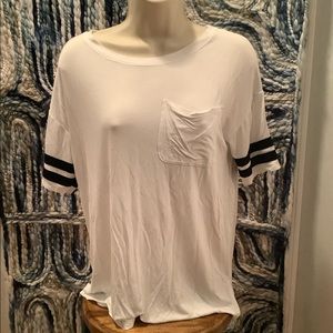 Hollister varsity sports striped t-shirt